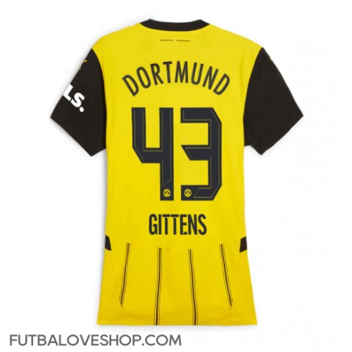 Dres Borussia Dortmund Jamie Bynoe-Gittens #43 Domáci pre Ženy 2024-25 Krátky Rukáv